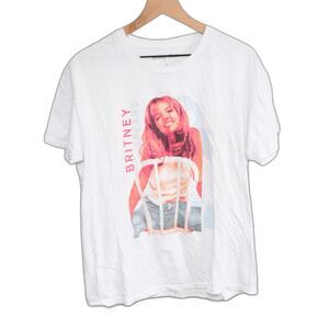 Britney Spears Official Merch Vintage Faded Graphic Tee T-Shirt Large